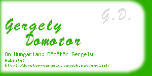 gergely domotor business card