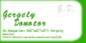 gergely domotor business card